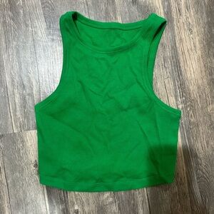 Wild Fable (target) green cropped tank top size small
